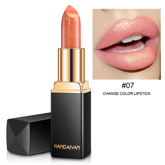 Shiny Metallic Color-Changing Lipstick
