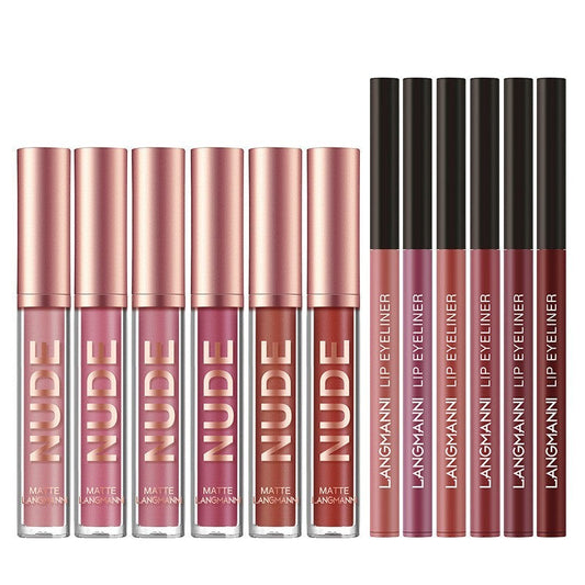 12PCS Matte Lipstick & Lip Liner Set