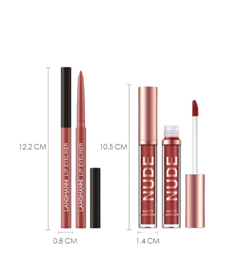 12PCS Matte Lipstick & Lip Liner Set