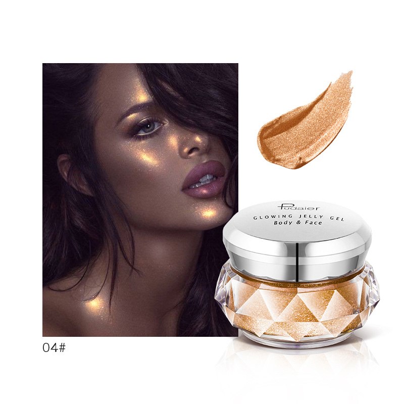 Glitter Glow Face & Body Highlighter Cream for Festival Makeup