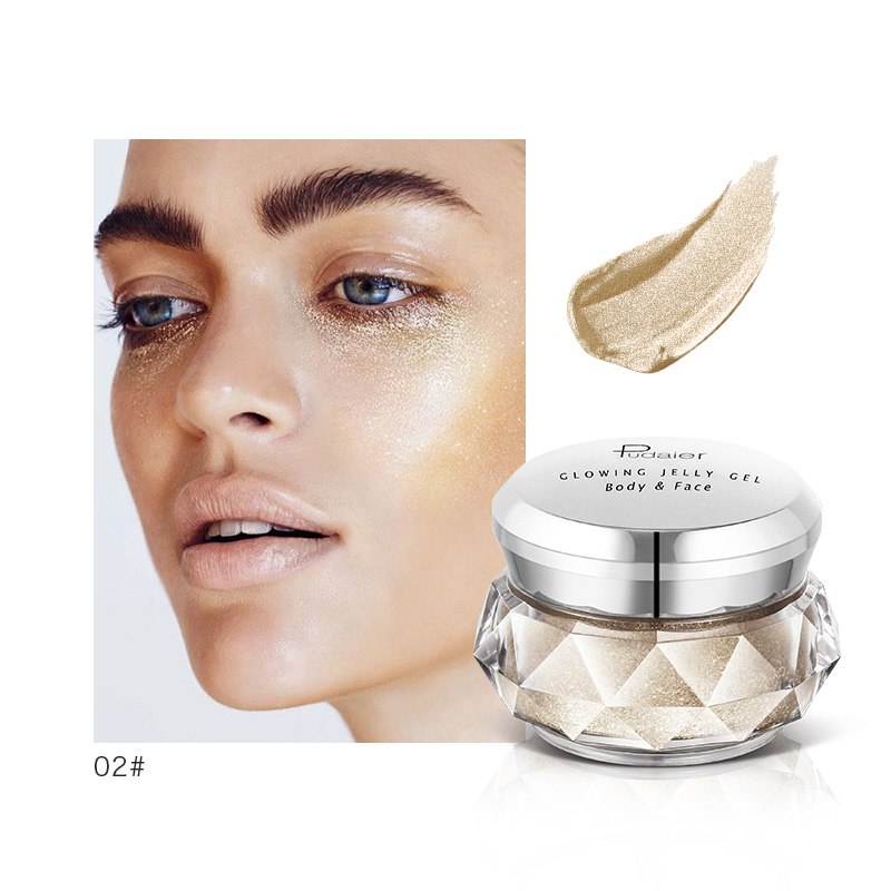 Glitter Glow Face & Body Highlighter Cream for Festival Makeup
