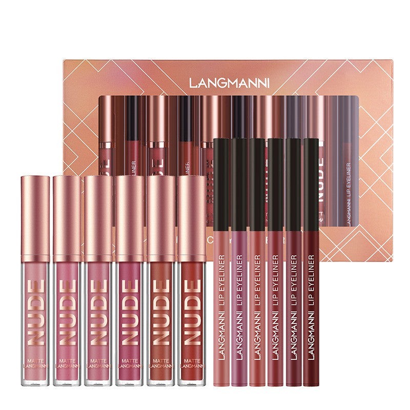 12PCS Matte Lipstick & Lip Liner Set