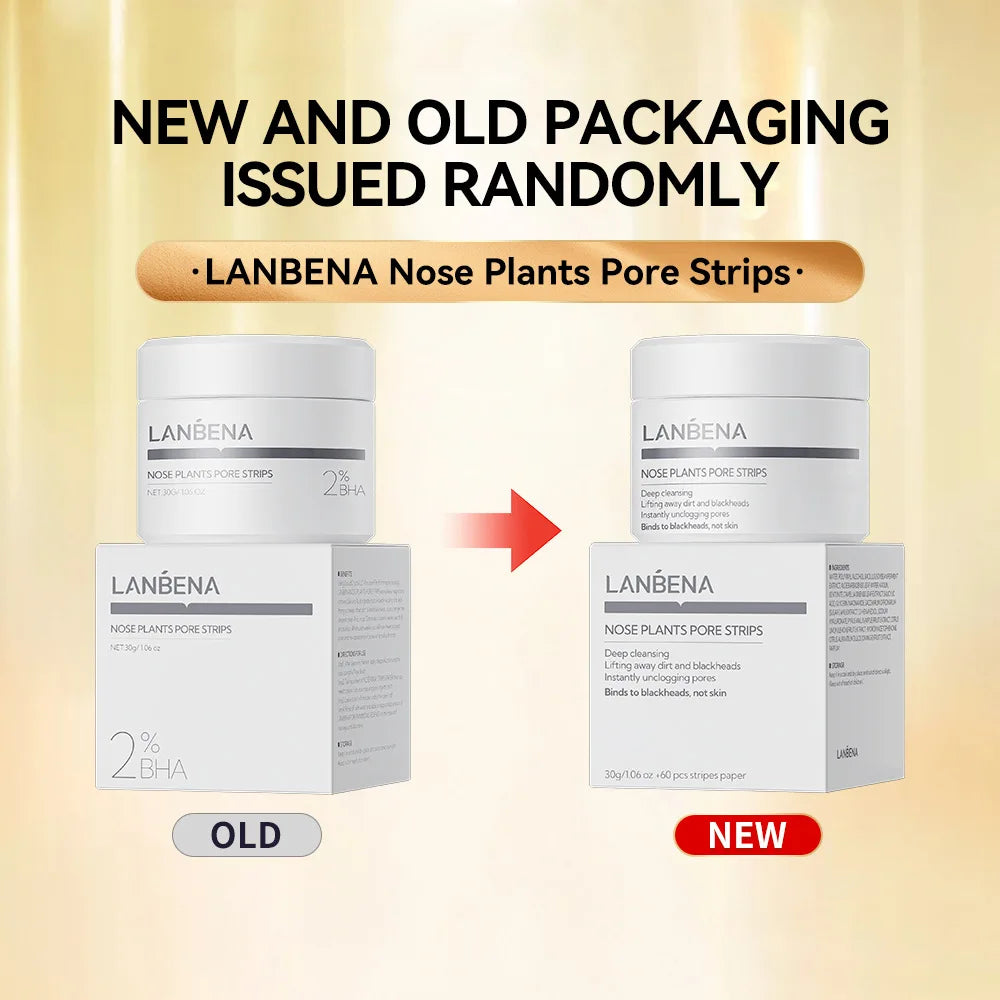 LANBENA Blackhead Nose Strips & Pore Minimizing Serum Set