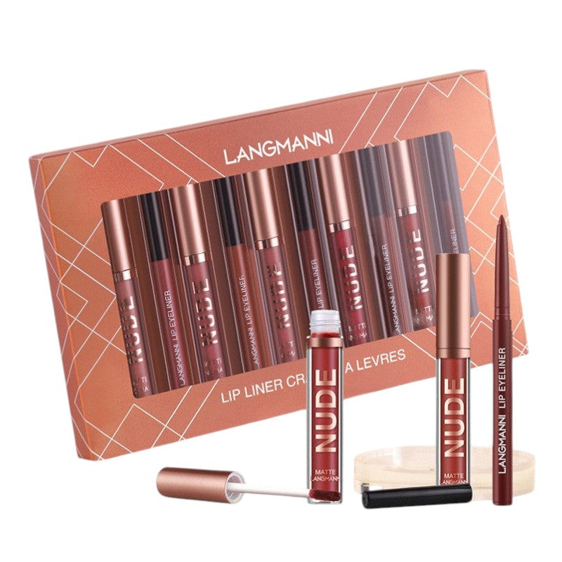 12PCS Matte Lipstick & Lip Liner Set