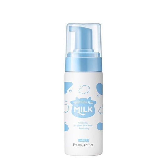 MEDAIONE 120ml Milk Mousse Facial Foam cleanser with hyaluronic acid for deep cleaning, brightening, and smoothing.
